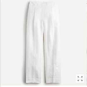 J. Crew High-Rise Pleated Pant | Linen Blend